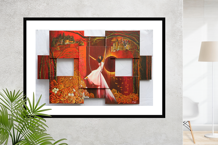 Swing of Life - Hand-Enhanced Collector's Edition Print on Canvas Installation