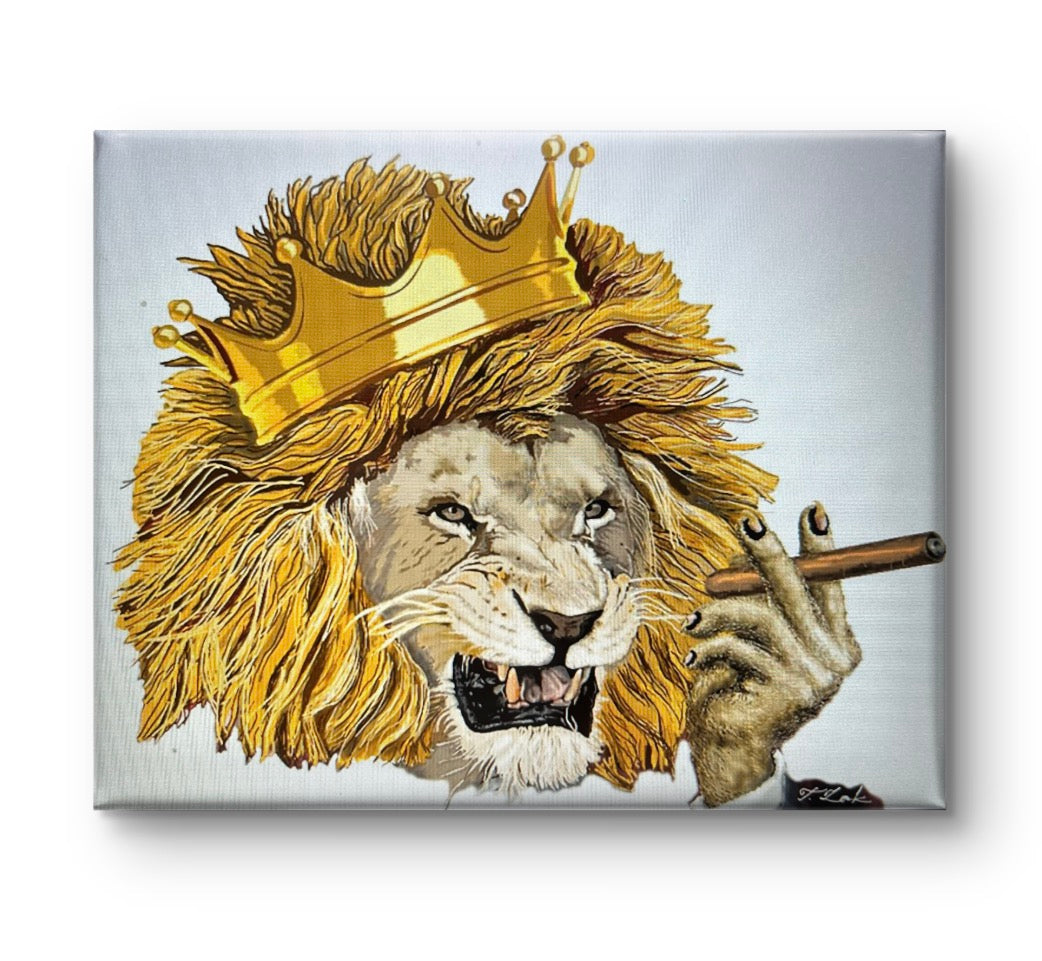The Lion King – 18" X 24" Hand-Enhanced Limited Edition on White Canvas