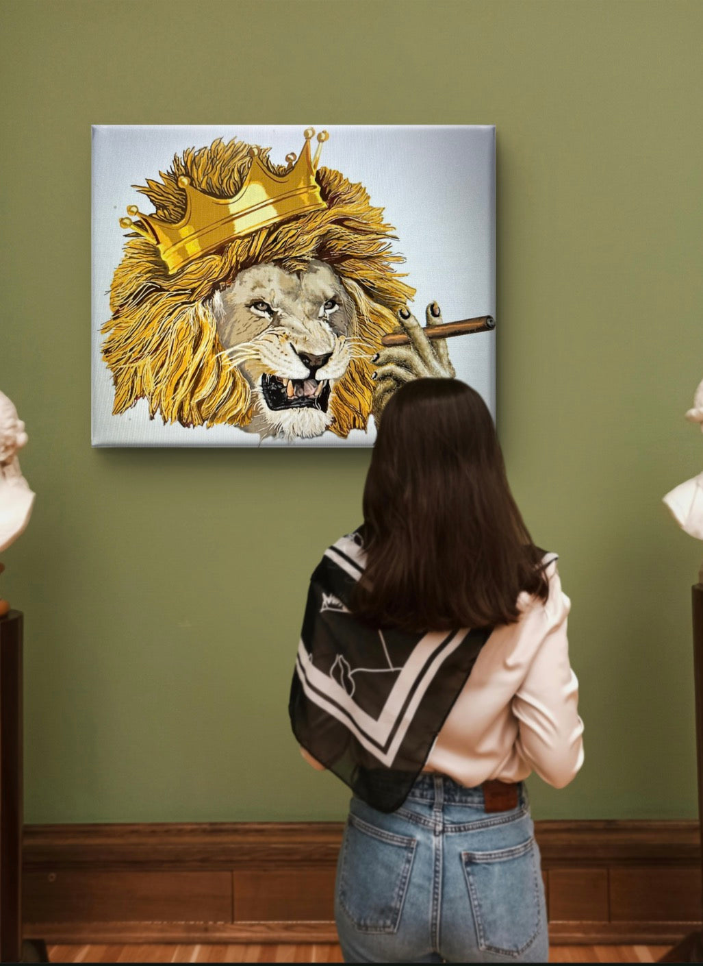 The Lion King – 18" X 24" Hand-Enhanced Limited Edition on White Canvas