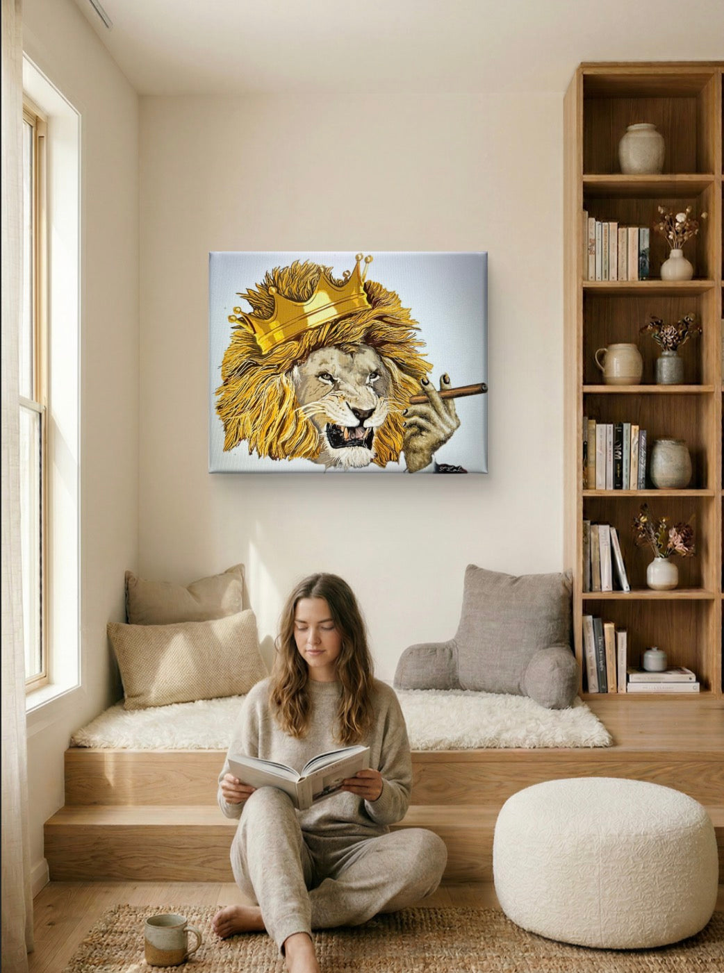 The Lion King – 18" X 24" Hand-Enhanced Limited Edition on White Canvas