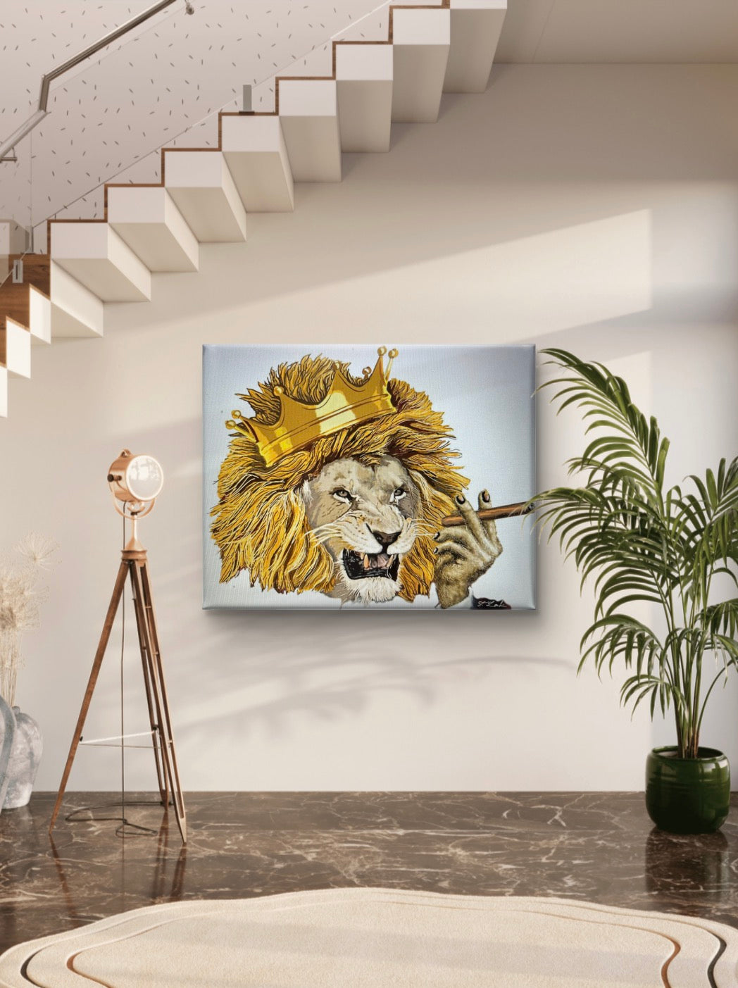 The Lion King – 18" X 24" Hand-Enhanced Limited Edition on White Canvas