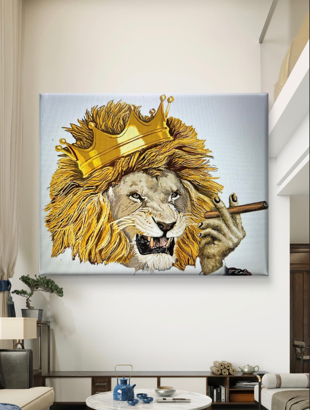 The Lion King – 18" X 24" Hand-Enhanced Limited Edition on White Canvas