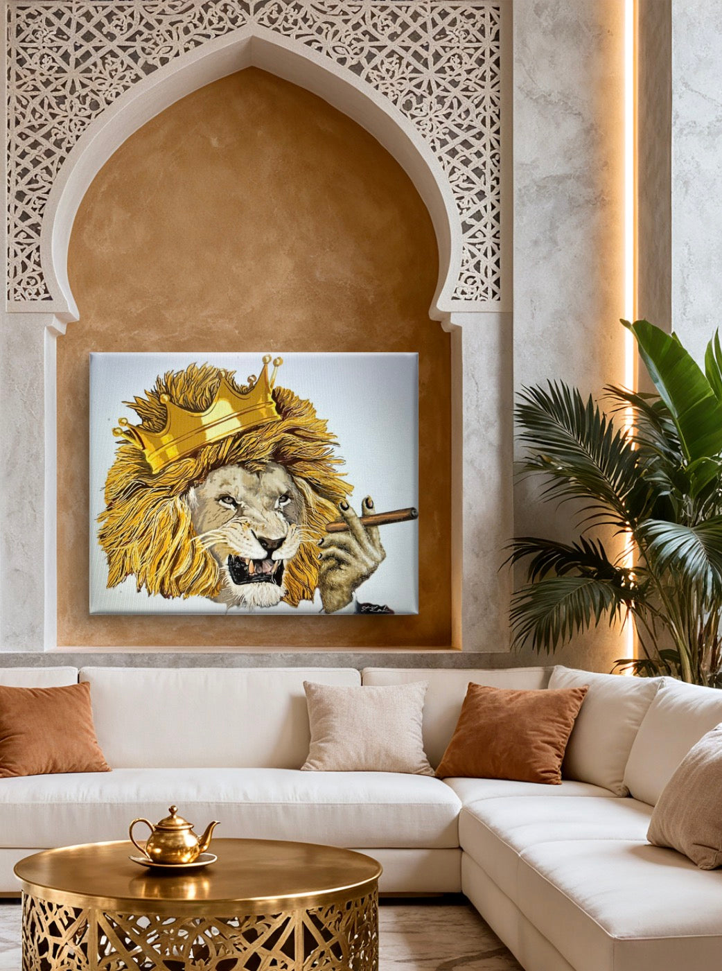 The Lion King – 18" X 24" Hand-Enhanced Limited Edition on White Canvas