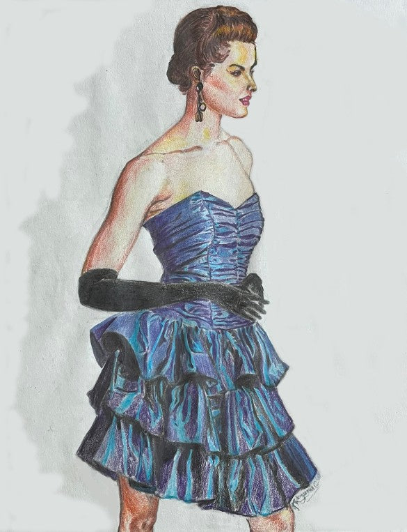 Vintage Sapphire Couture 1990's Original Art