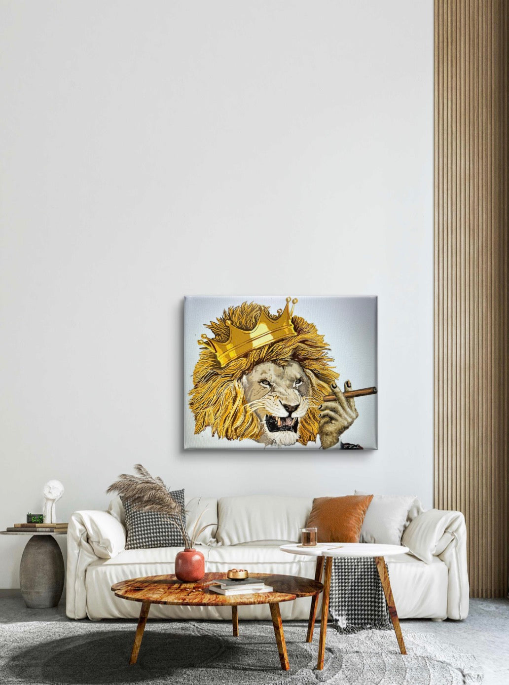 The Lion King – 18" X 24" Hand-Enhanced Limited Edition on White Canvas