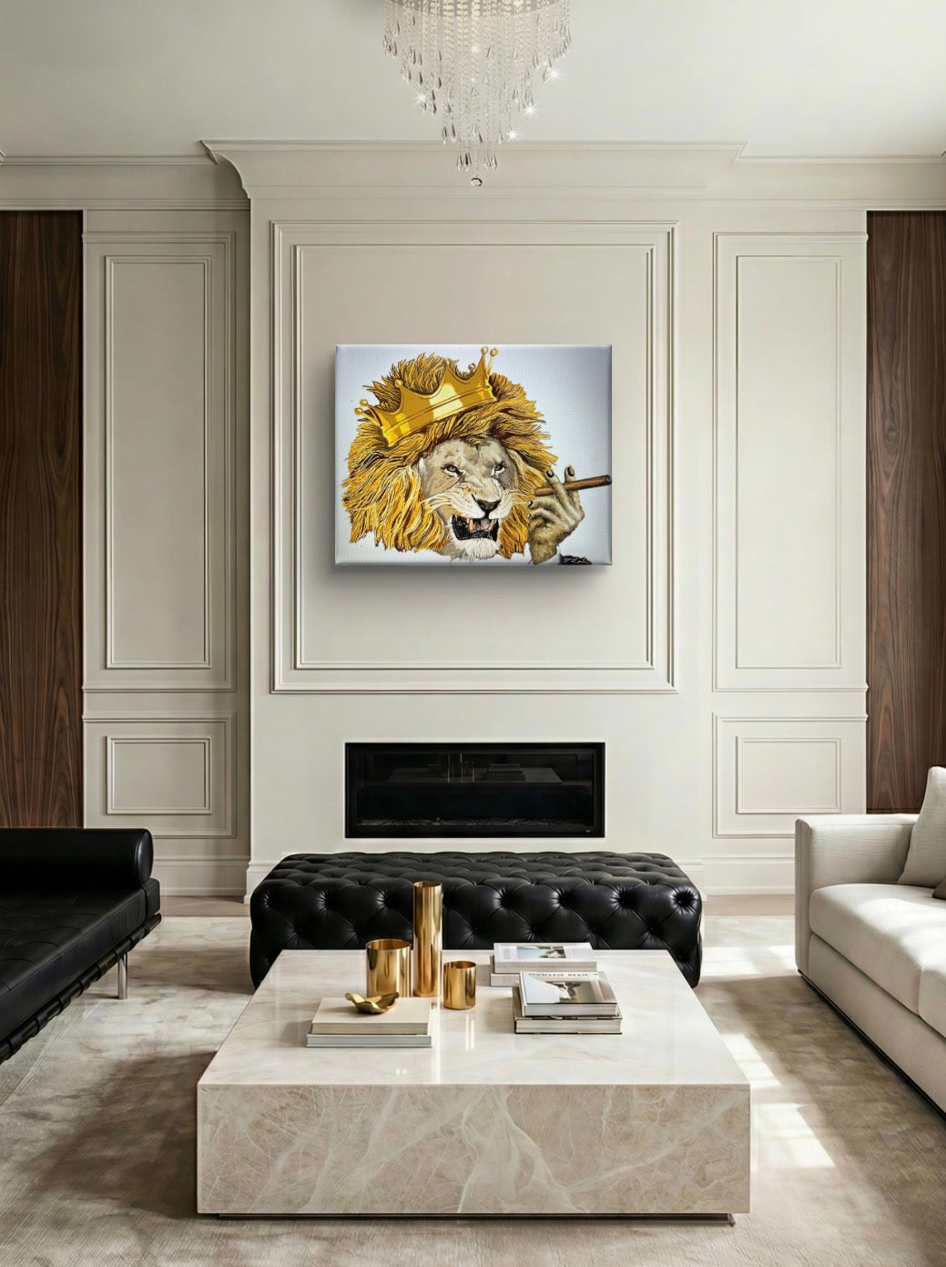 The Lion King – 18" X 24" Hand-Enhanced Limited Edition on White Canvas