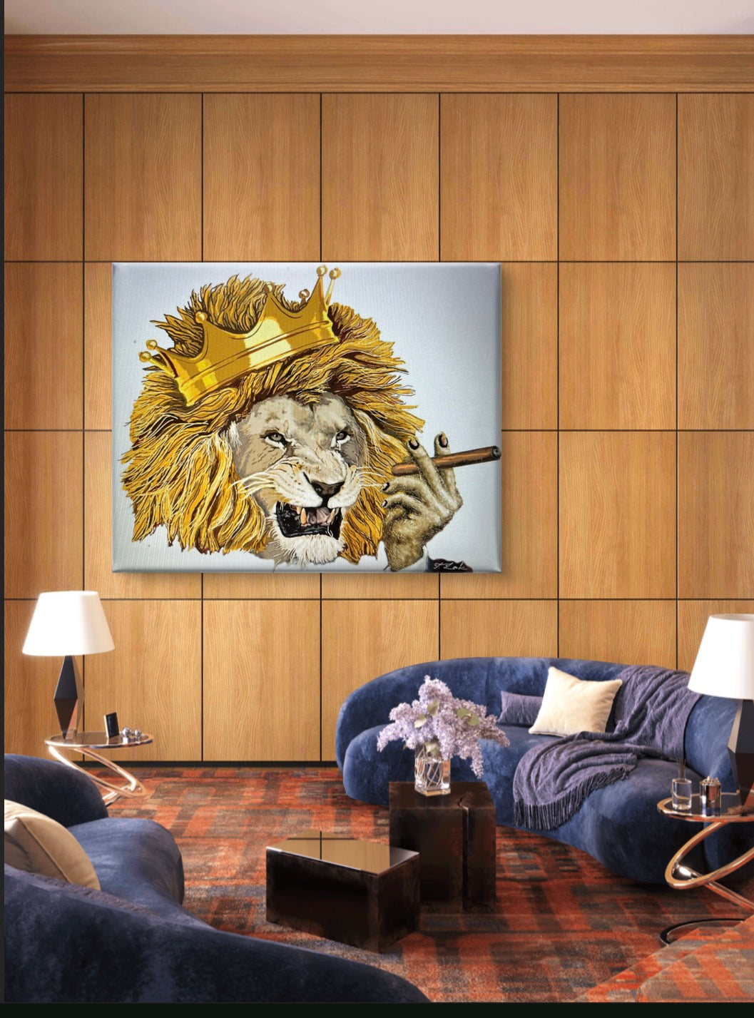 The Lion King – 18" X 24" Hand-Enhanced Limited Edition on White Canvas