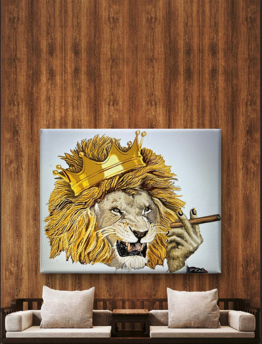 The Lion King – 18" X 24" Hand-Enhanced Limited Edition on White Canvas