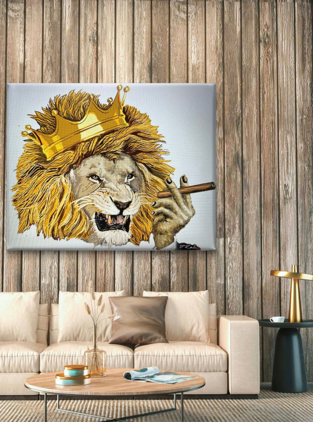 The Lion King – 18" X 24" Hand-Enhanced Limited Edition on White Canvas
